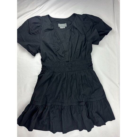 Anthropologie Cotton The Somerset Mini Dress in Black size Small Petite Preppy - Picture 2 of 9